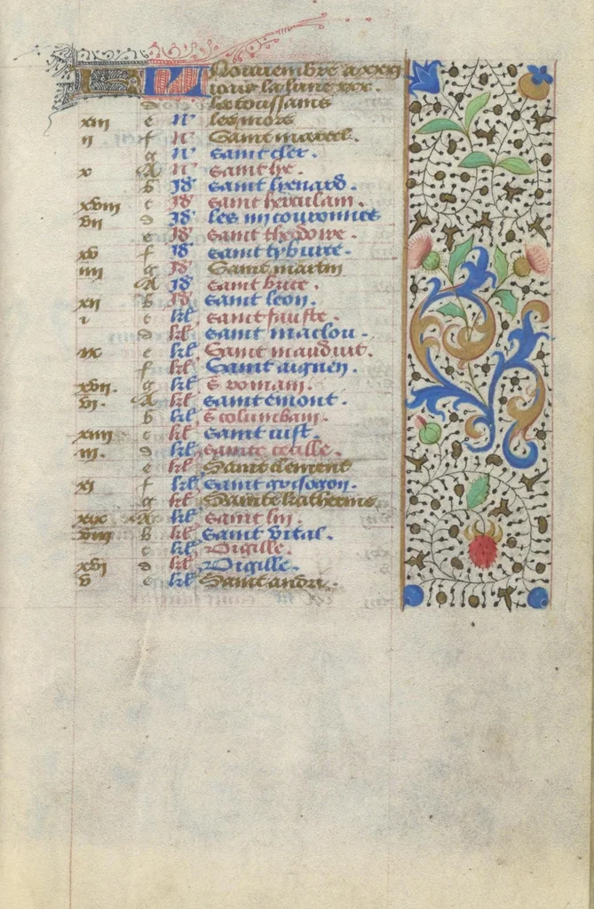An illustration from [Book of hours], 1400, leaf 18