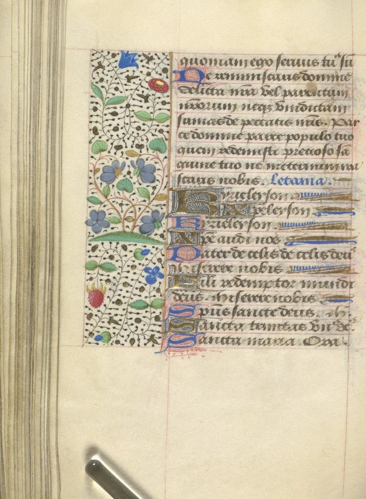 An illustration from [Book of hours], 1400, leaf 181