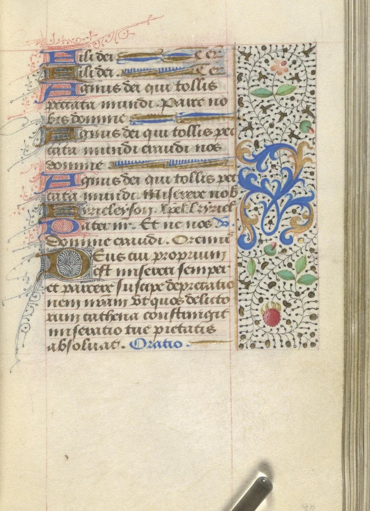 An illustration from [Book of hours], 1400, leaf 186