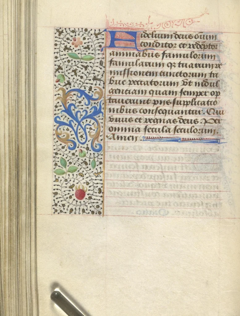 An illustration from [Book of hours], 1400, leaf 187