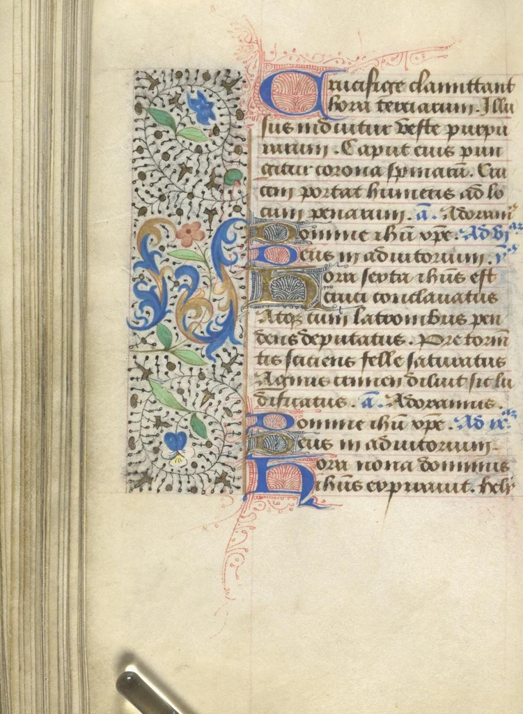 An illustration from [Book of hours], 1400, leaf 189