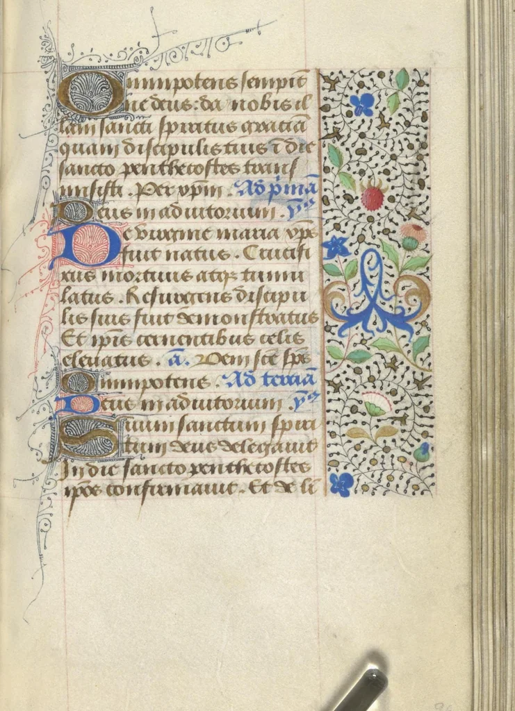 An illustration from [Book of hours], 1400, leaf 194