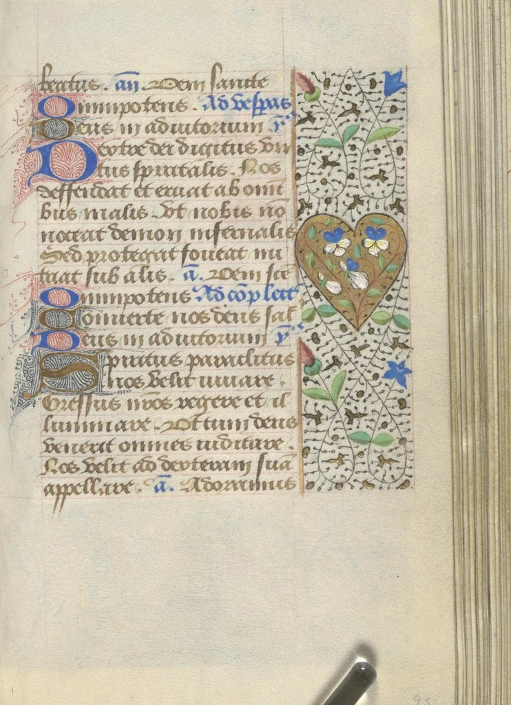 An illustration from [Book of hours], 1400, leaf 196