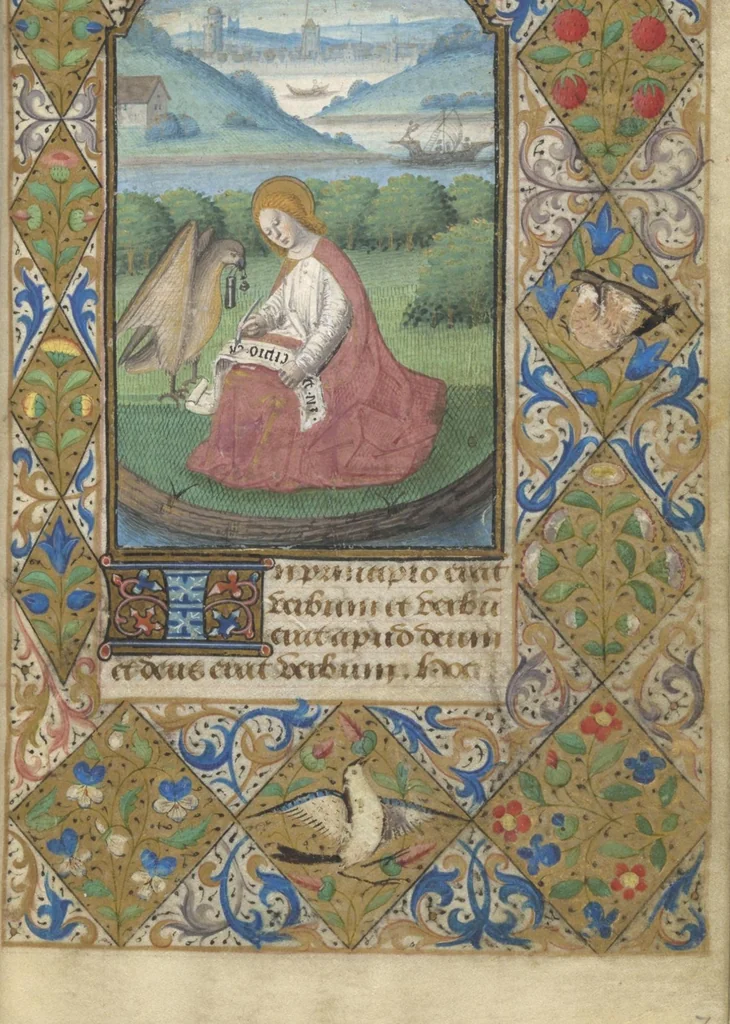An illustration from [Book of hours], 1400, leaf 20