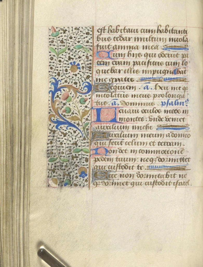 An illustration from [Book of hours], 1400, leaf 201
