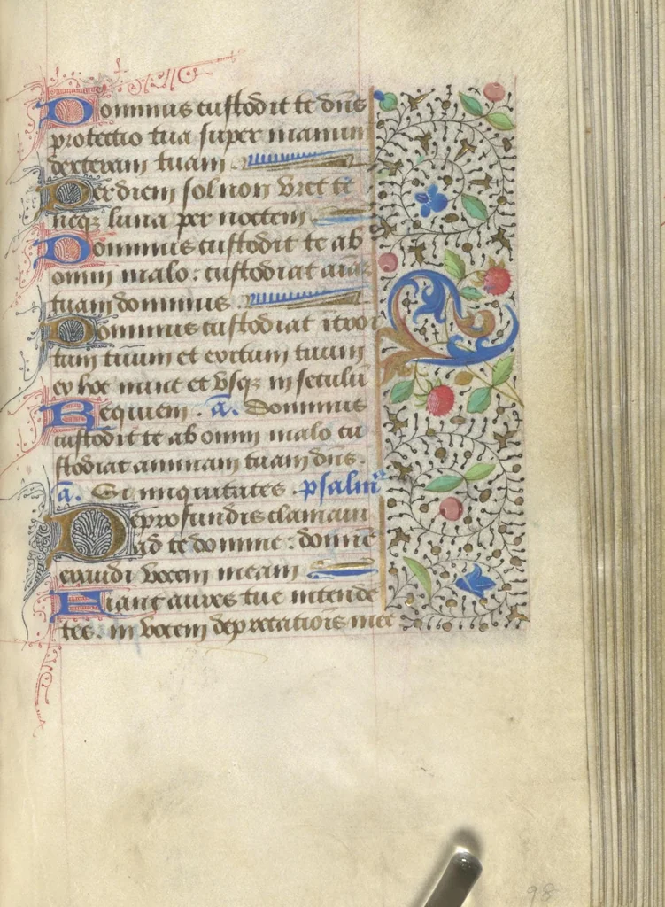 An illustration from [Book of hours], 1400, leaf 202