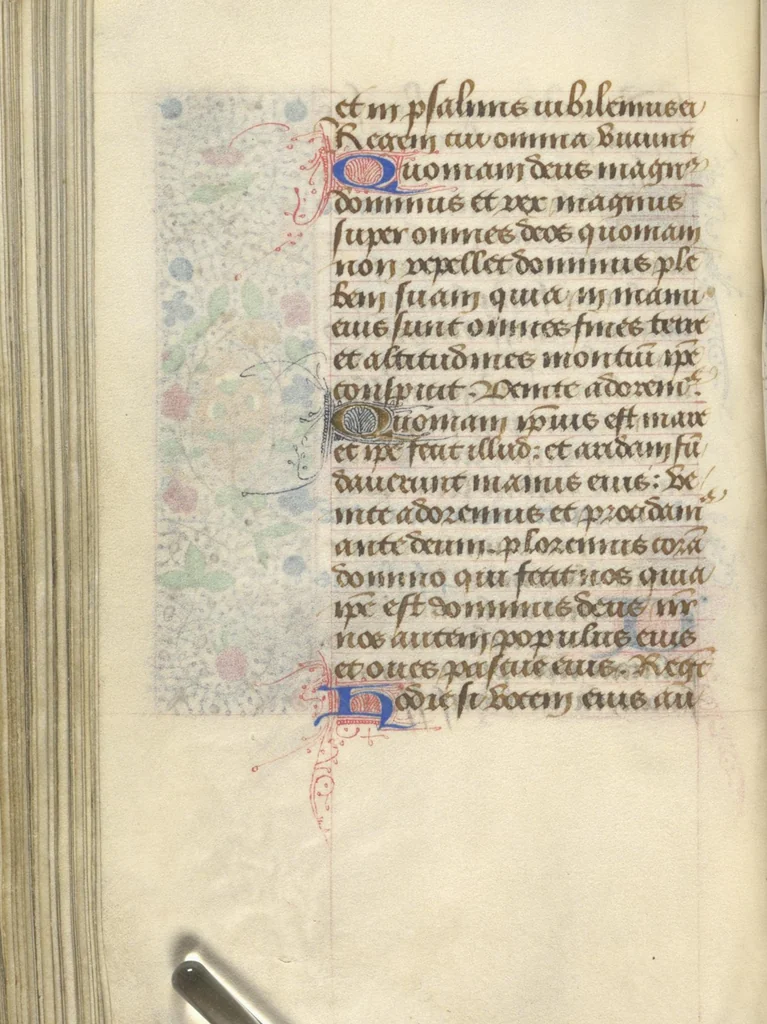 An illustration from [Book of hours], 1400, leaf 211