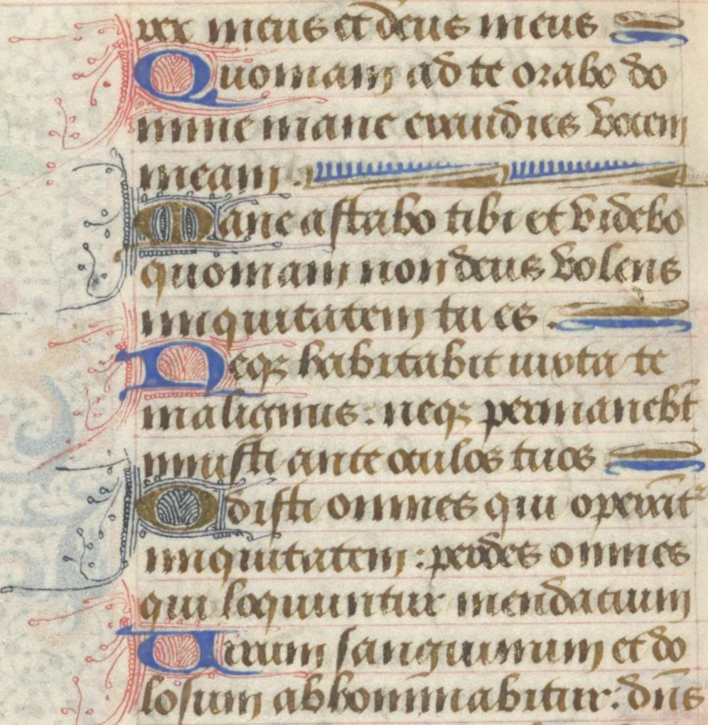 An illustration from [Book of hours], 1400, leaf 213