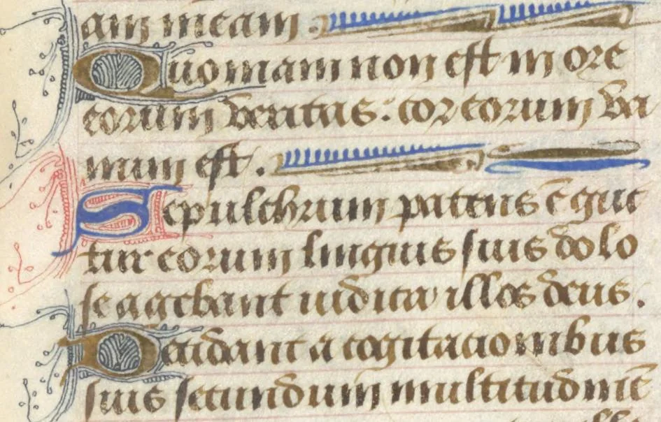 An illustration from [Book of hours], 1400, leaf 214