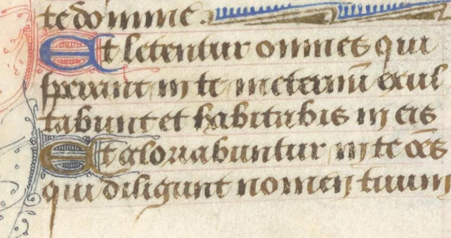 An illustration from [Book of hours], 1400, leaf 214