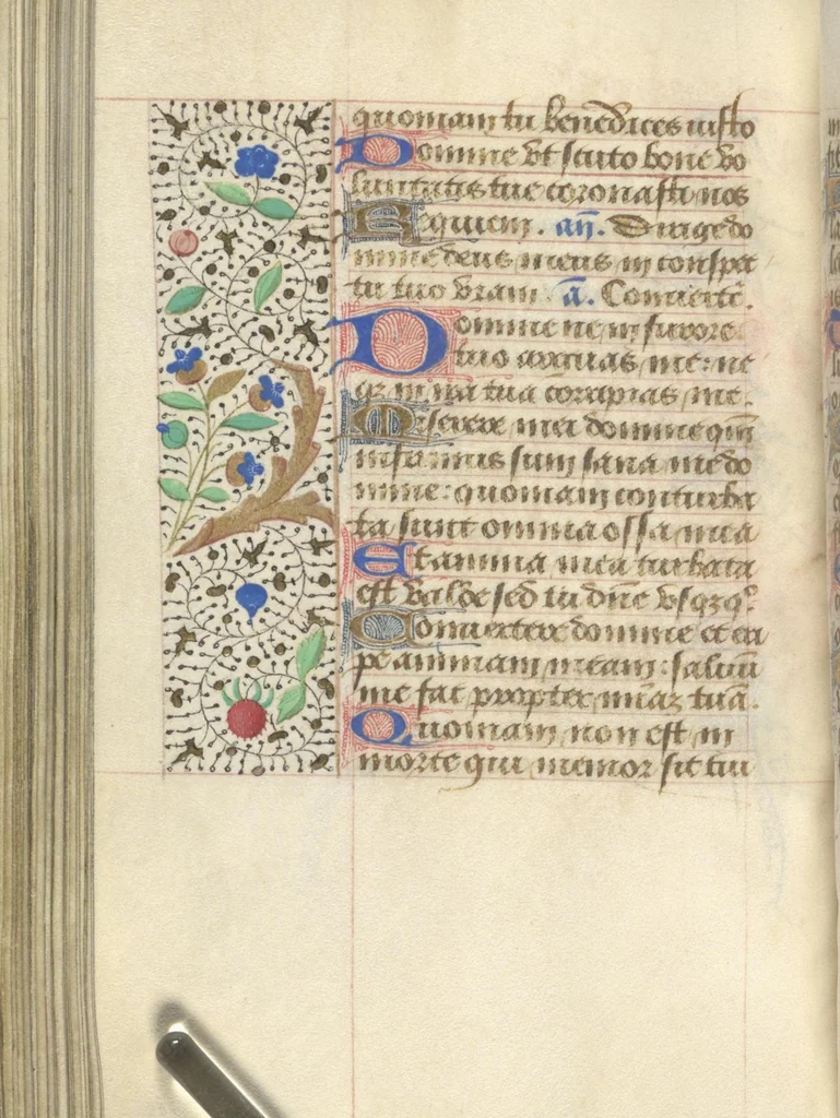 An illustration from [Book of hours], 1400, leaf 215