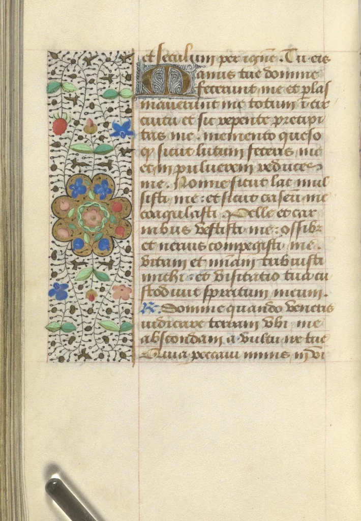 An illustration from [Book of hours], 1400, leaf 223