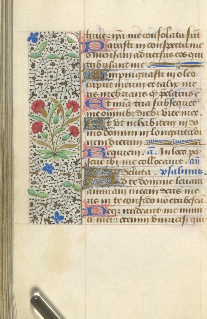 An illustration from [Book of hours], 1400, leaf 225