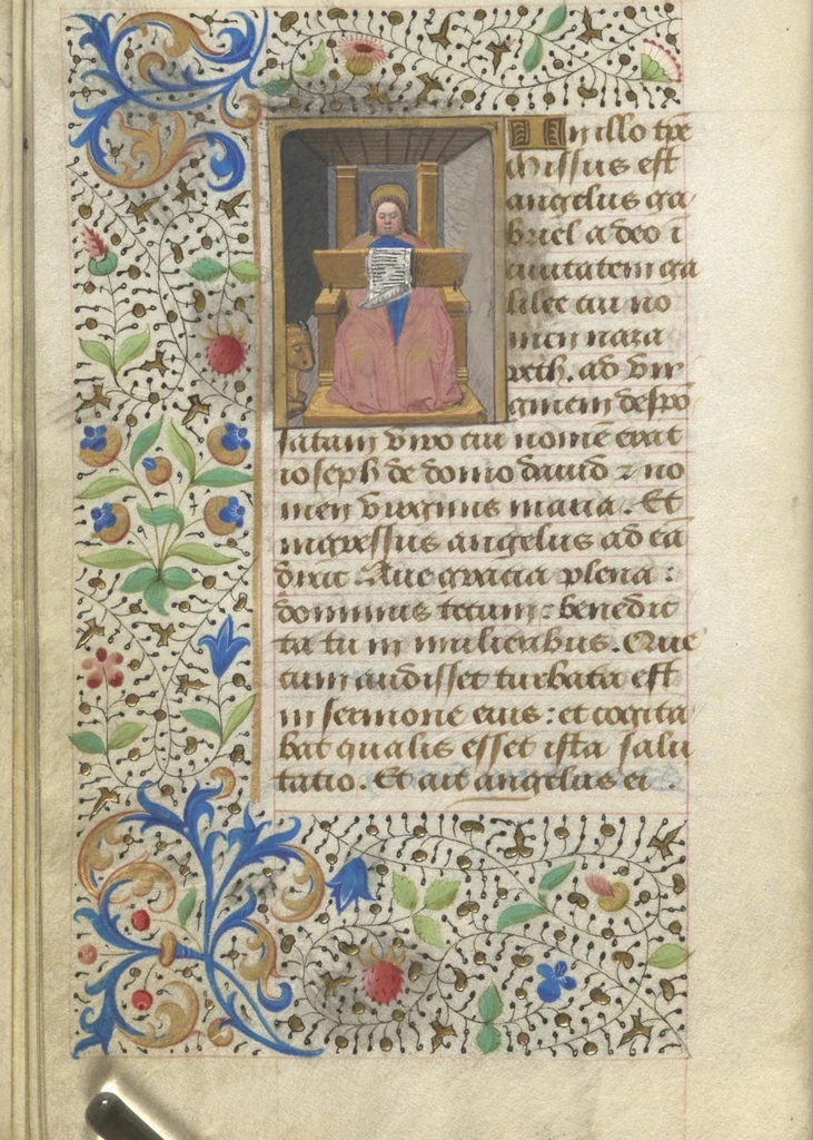 An illustration from [Book of hours], 1400, leaf 23