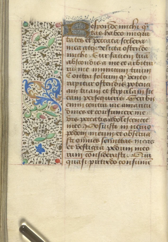 An illustration from [Book of hours], 1400, leaf 233