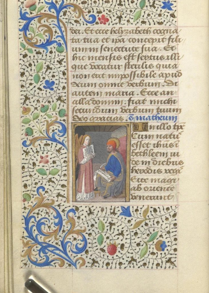 An illustration from [Book of hours], 1400, leaf 25