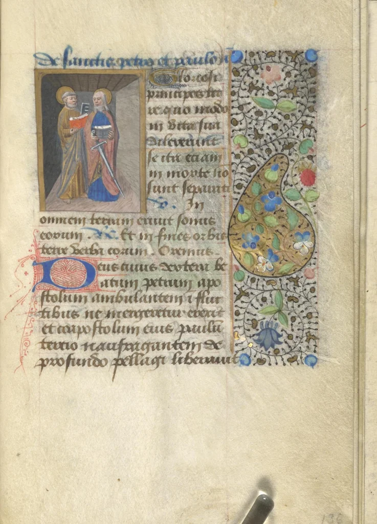 An illustration from [Book of hours], 1400, leaf 278