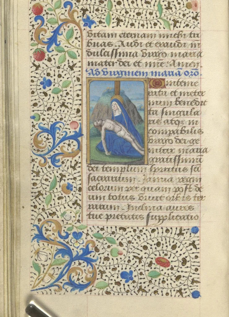 An illustration from [Book of hours], 1400, leaf 37