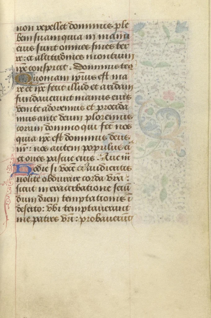 An illustration from [Book of hours], 1400, leaf 42