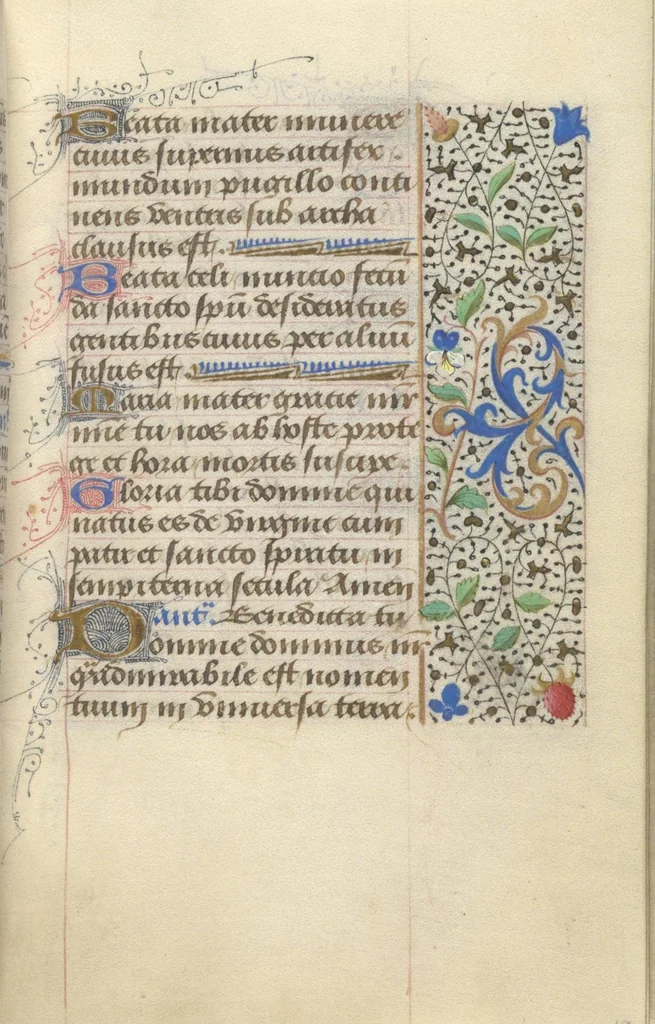 An illustration from [Book of hours], 1400, leaf 44