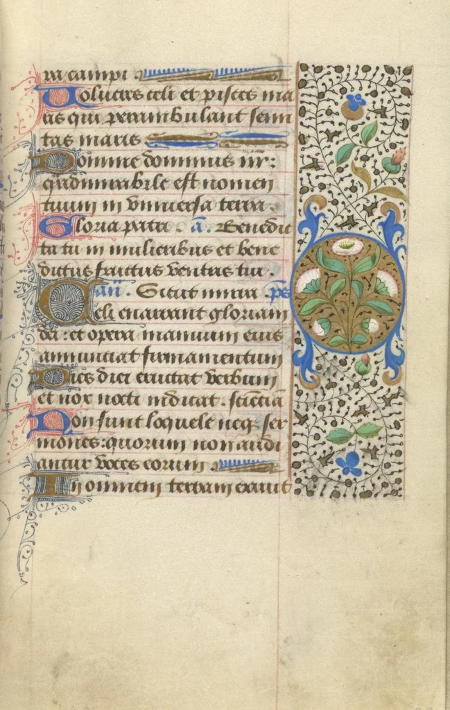An illustration from [Book of hours], 1400, leaf 46