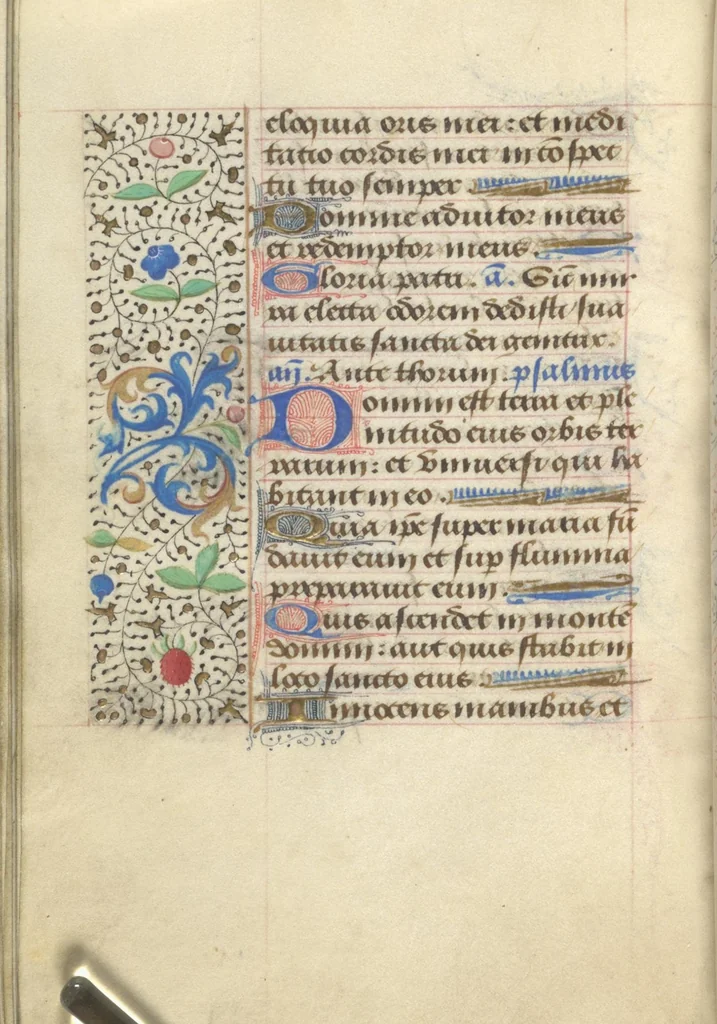 An illustration from [Book of hours], 1400, leaf 49