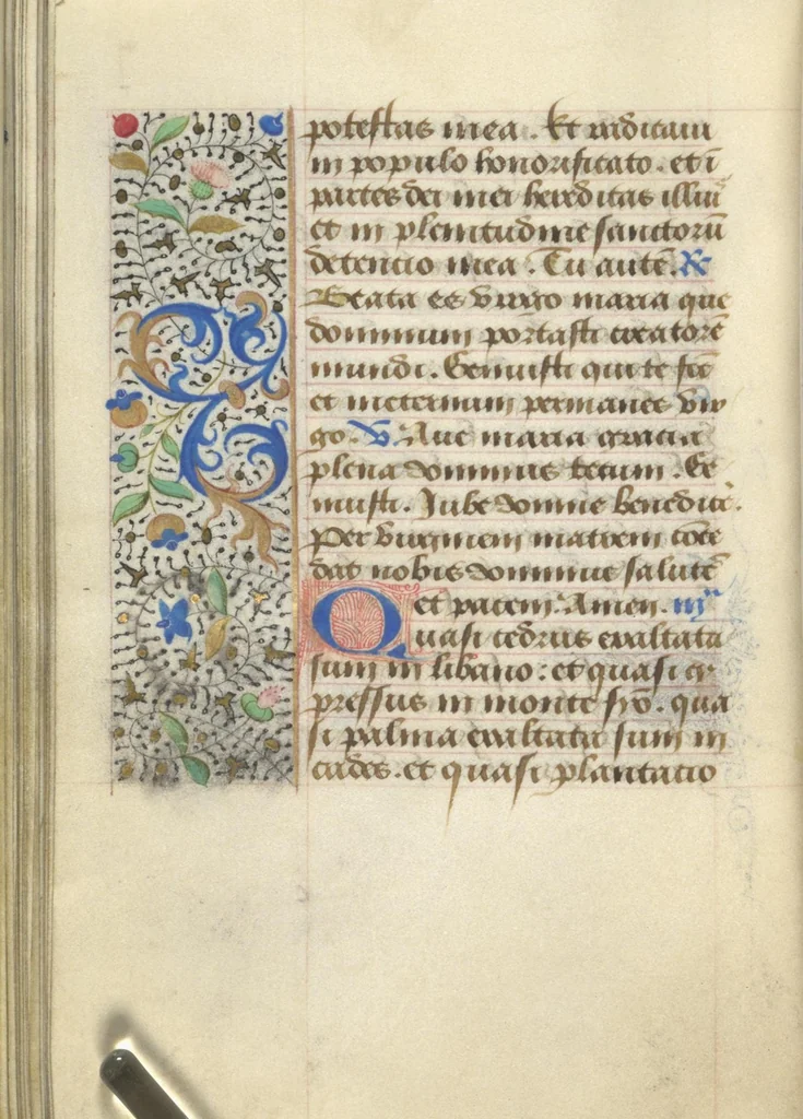 An illustration from [Book of hours], 1400, leaf 53
