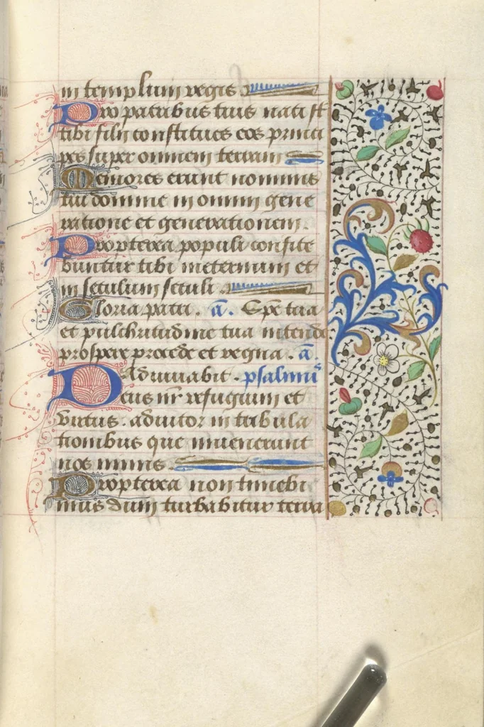 An illustration from [Book of hours], 1400, leaf 58