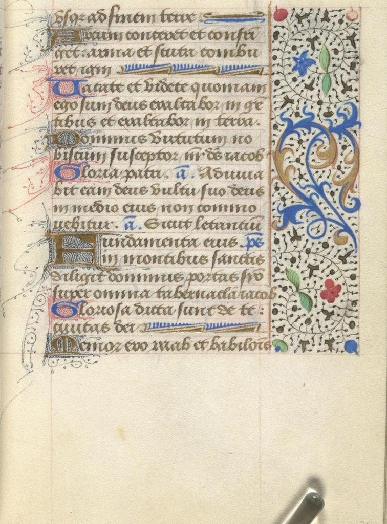 An illustration from [Book of hours], 1400, leaf 60