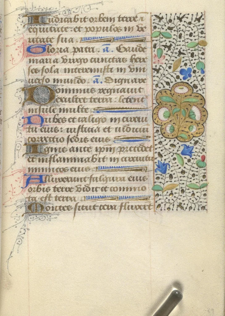 An illustration from [Book of hours], 1400, leaf 64