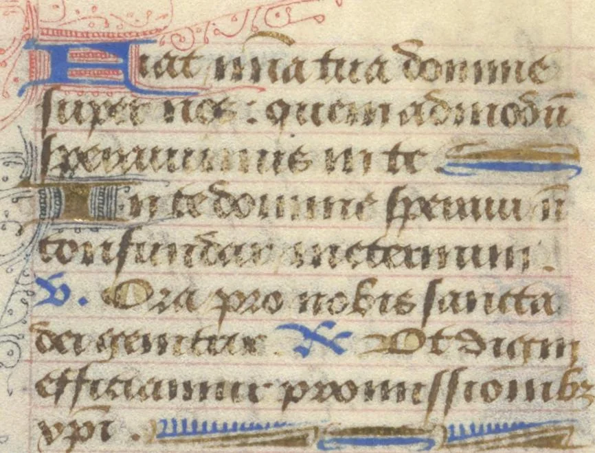 An illustration from [Book of hours], 1400, leaf 71