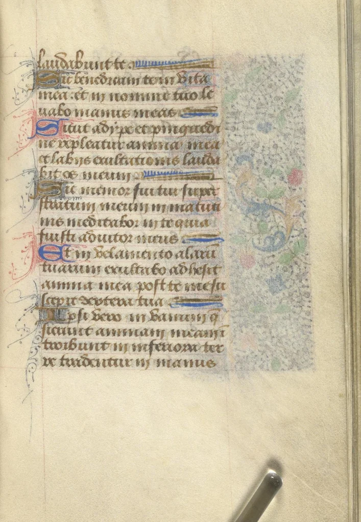 An illustration from [Book of hours], 1400, leaf 72