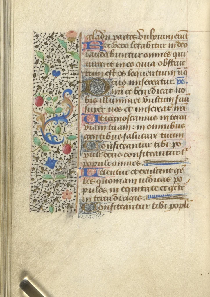 An illustration from [Book of hours], 1400, leaf 73