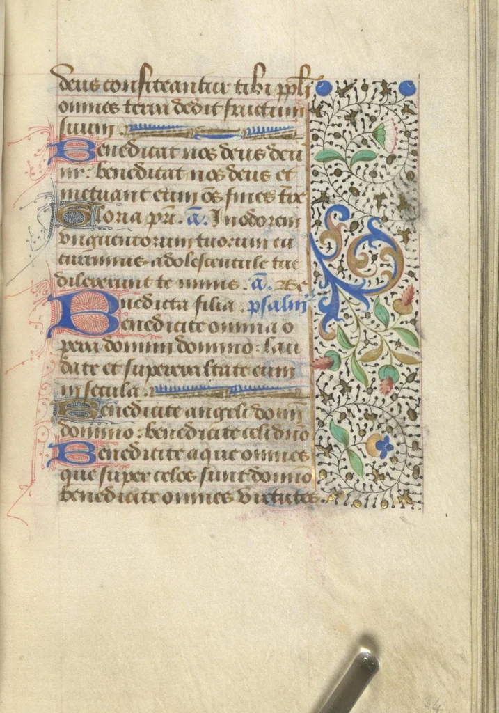 An illustration from [Book of hours], 1400, leaf 74
