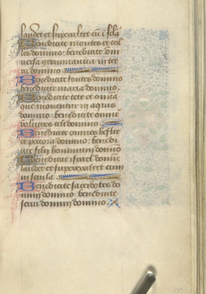 An illustration from [Book of hours], 1400, leaf 76