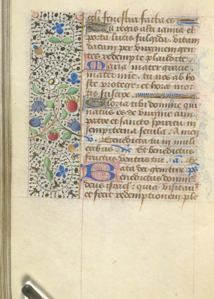 An illustration from [Book of hours], 1400, leaf 83