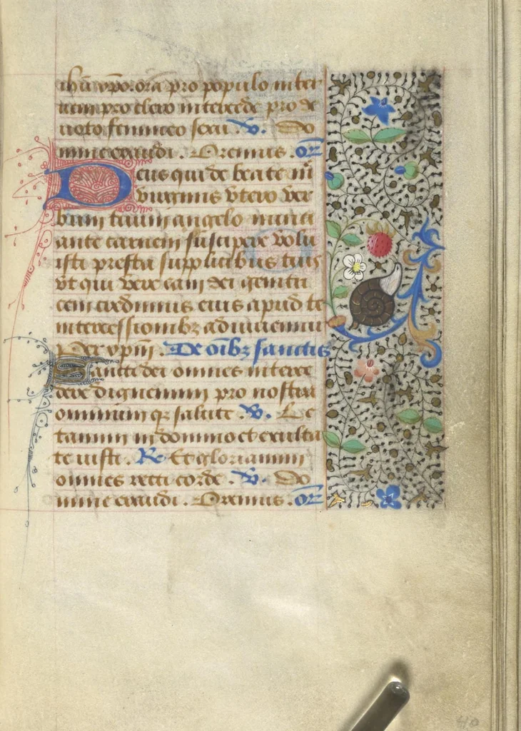 An illustration from [Book of hours], 1400, leaf 86