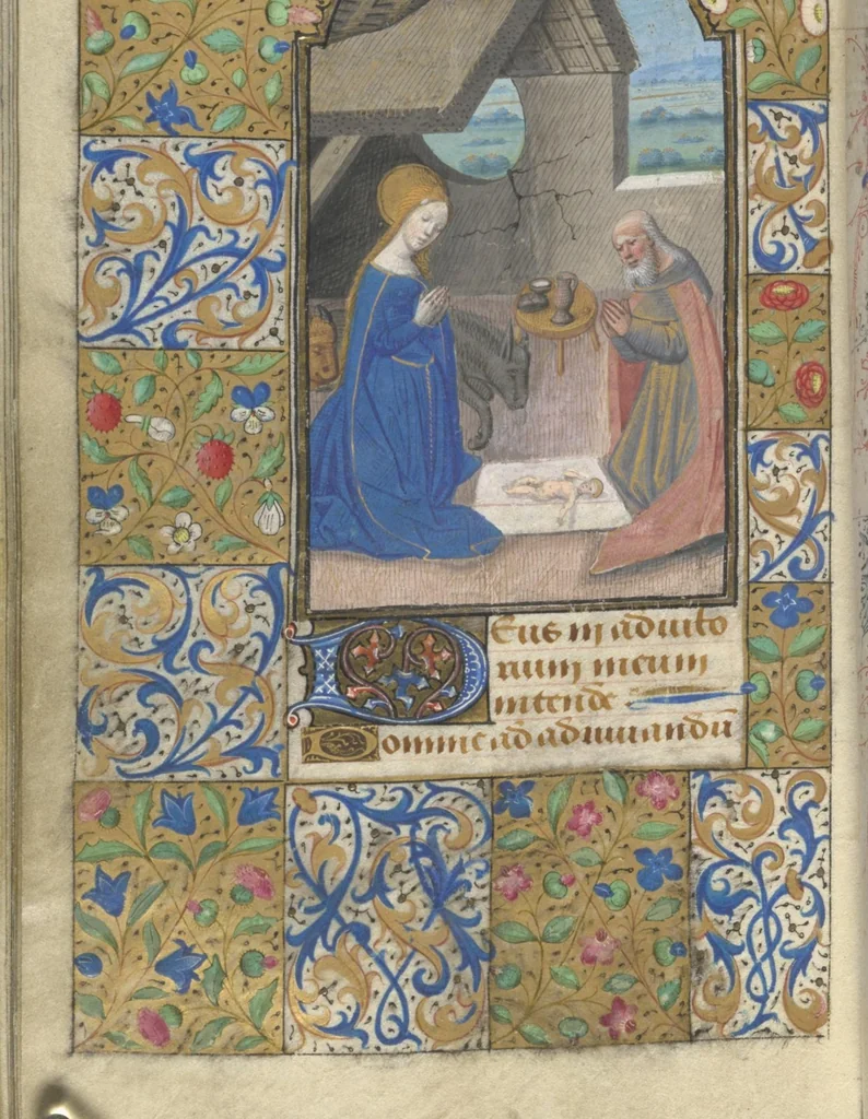 An illustration from [Book of hours], 1400, leaf 89
