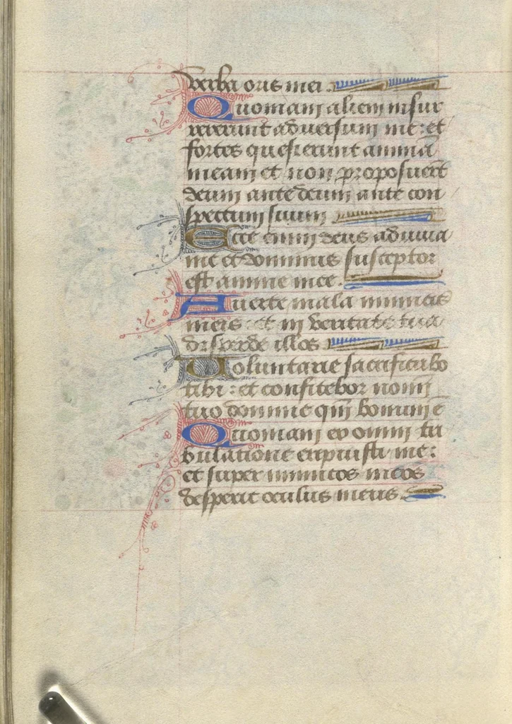 An illustration from [Book of hours], 1400, leaf 91