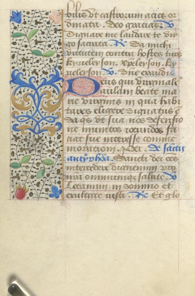 An illustration from [Book of hours], 1400, leaf 95