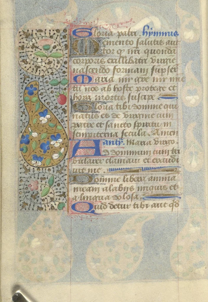 An illustration from [Book of hours], 1400, leaf 99