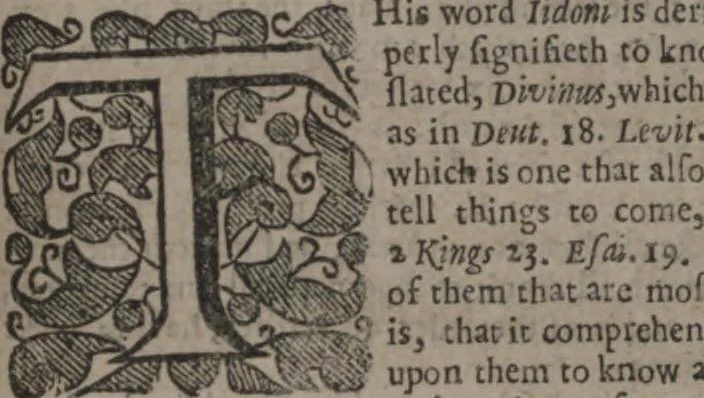 An illustration from Scot's discovery of witchcraft : proving the common opinions of witches contracting with divels, spirits, or familiars, and their power to kill, torment, and consume the bodies of men, women, and children, or other creatures by diseases or otherwise, their flying in the air, &c. to be but imaginary, erronious conceptions and novelties : wherein also the lewde unchristian practices of witchmongers upon aged, melancholy, ignorant, and superstious [sic] people in extorting confessions by inhumane terrors and tortures is notably detected ... : whereunto is added, a treatise upon the nature, and substance of spirits and divels &c, 1651, leaf 299