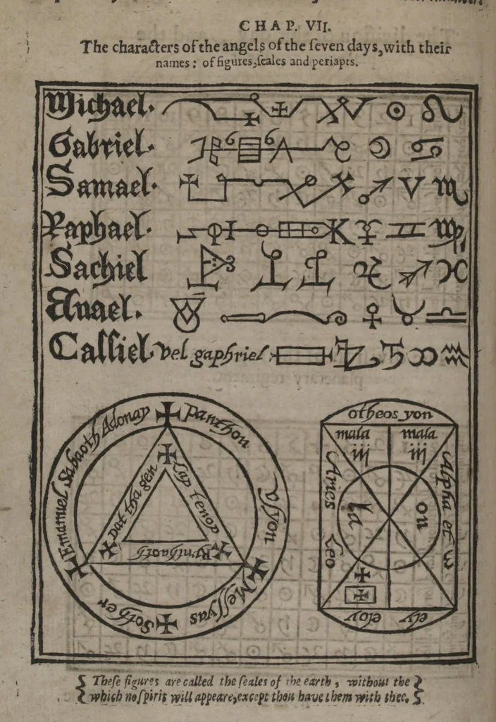 An illustration from Scot's discovery of witchcraft : proving the common opinions of witches contracting with divels, spirits, or familiars, and their power to kill, torment, and consume the bodies of men, women, and children, or other creatures by diseases or otherwise, their flying in the air, &c. to be but imaginary, erronious conceptions and novelties : wherein also the lewde unchristian practices of witchmongers upon aged, melancholy, ignorant, and superstious [sic] people in extorting confessions by inhumane terrors and tortures is notably detected ... : whereunto is added, a treatise upon the nature, and substance of spirits and divels &c, 1651, leaf 318