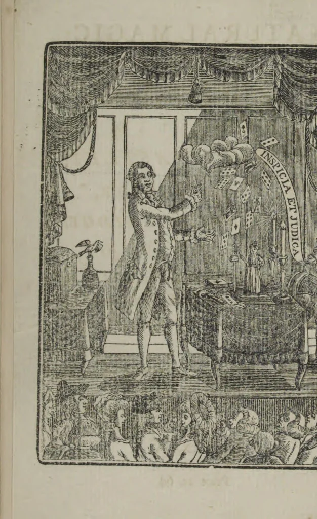 An illustration from Natural magic, or, Physical amusements revealed, 1785, leaf 8