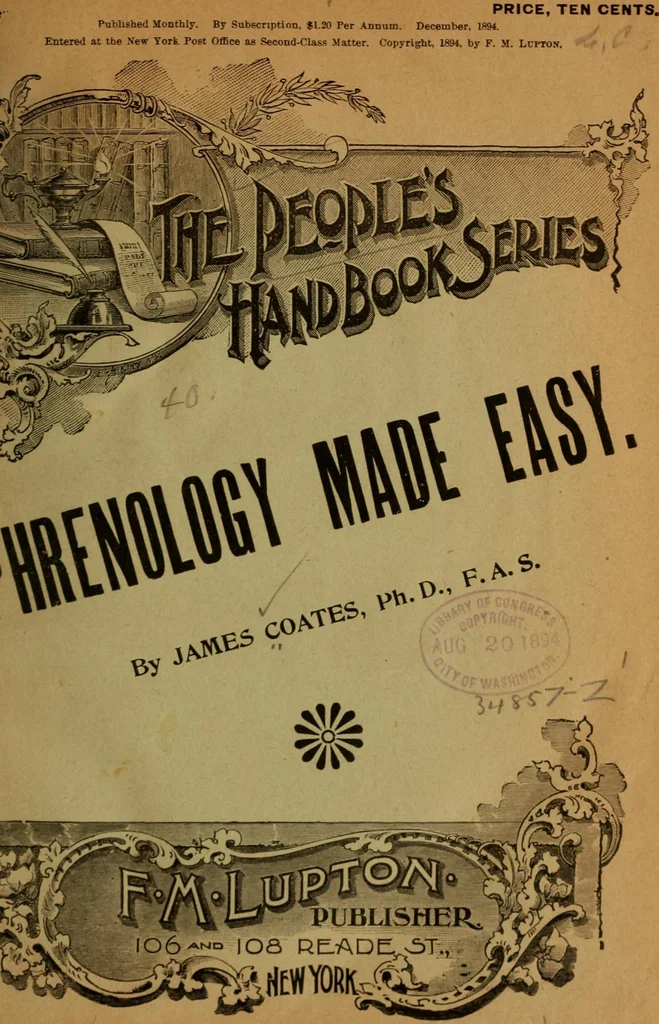 An illustration from Phrenology made easy, 1894, leaf 7