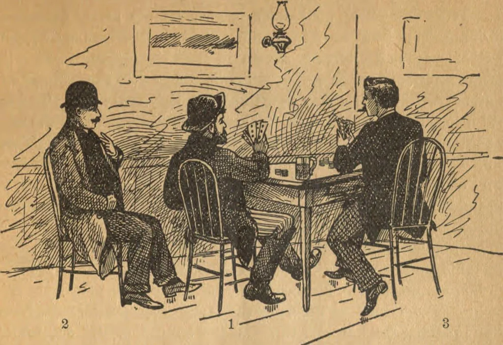 An illustration from The highway to hell, 1895, leaf 23