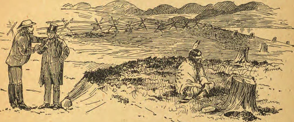 An illustration from The highway to hell, 1895, leaf 50