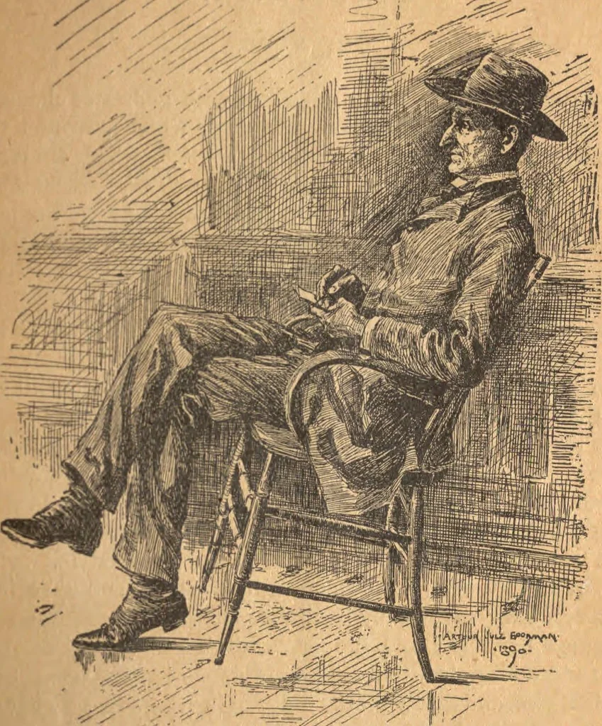 An illustration from The highway to hell, 1895, leaf 55