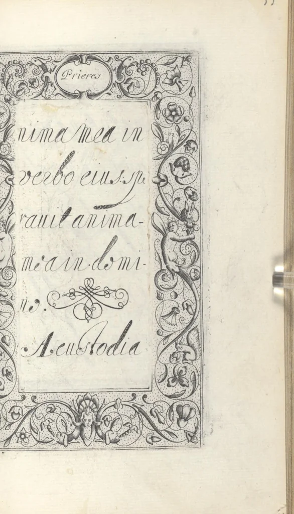 An illustration from Les sainctes prieres de l'ame chrestienne, 1644, leaf 120