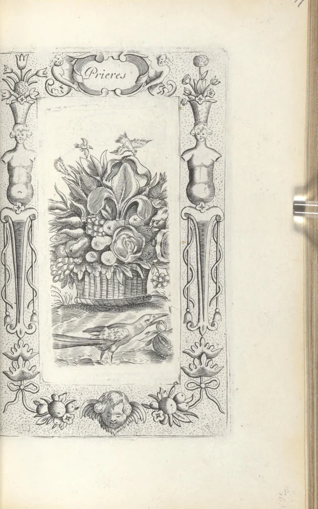 An illustration from Les sainctes prieres de l'ame chrestienne, 1644, leaf 124